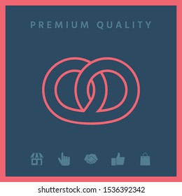 Pretzel line icon. Graphic elements for your design