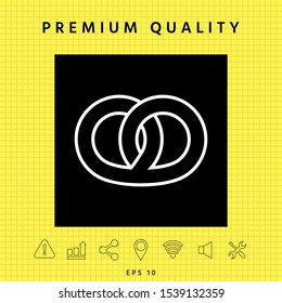 Pretzel line icon. Graphic elements for your design