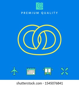 Pretzel line icon. Graphic elements for your design