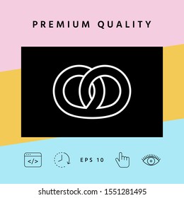 Pretzel line icon. Graphic elements for your design
