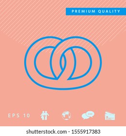 Pretzel line icon. Graphic elements for your design