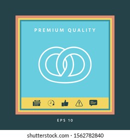 Pretzel line icon. Graphic elements for your design