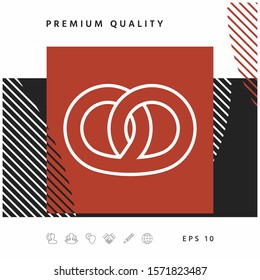 Pretzel line icon. Graphic elements for your design