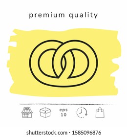 Pretzel line icon. Graphic elements for your design