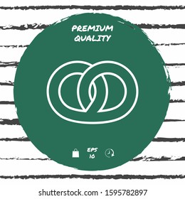 Pretzel line icon. Graphic elements for your design