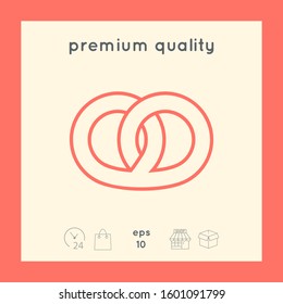 Pretzel line icon. Graphic elements for your design