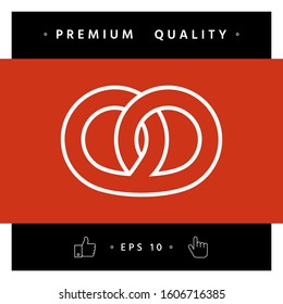 Pretzel line icon. Graphic elements for your design