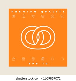 Pretzel line icon. Graphic elements for your design