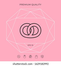 Pretzel line icon. Graphic elements for your design