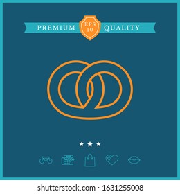 Pretzel line icon. Graphic elements for your design
