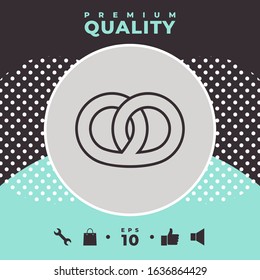 Pretzel line icon. Graphic elements for your design