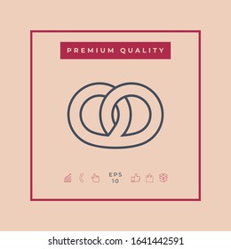 Pretzel line icon. Graphic elements for your design