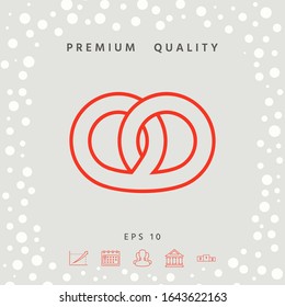 Pretzel line icon. Graphic elements for your design