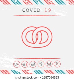 Pretzel line icon. Graphic elements for your design
