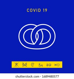 Pretzel line icon. Graphic elements for your design