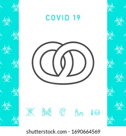 Pretzel line icon. Graphic elements for your design