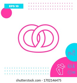 Pretzel line icon. Graphic elements for your design