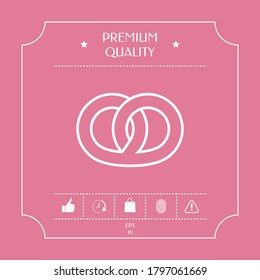 Pretzel line icon. Graphic elements for your design