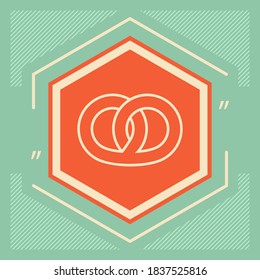 Pretzel line icon. Graphic elements for your design