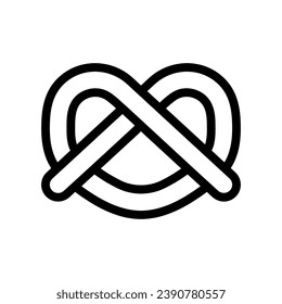 pretzel line icon illustration vector graphic. Simple element illustration vector graphic, suitable for app, websites, and presentations isolated on white background