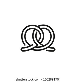 Pretzel line icon. Octoberfest Pastry confectionary.  Sweet course dessert concept. Vector illustration can be used for topics like bakery, restaurant, catering