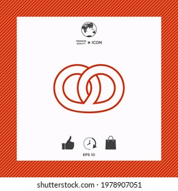 Pretzel line icon. Signs and symbols for your design