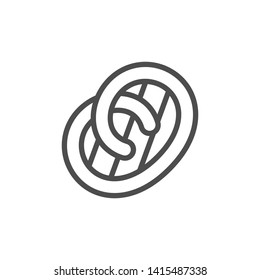 Pretzel line outline modern icon