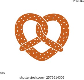 Pretzel  logo. Isolated pretzel  on white background