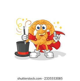 the pretzel magician illustration. character vector
