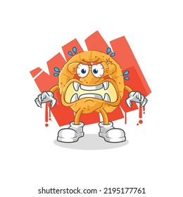 the pretzel monster vector. cartoon character