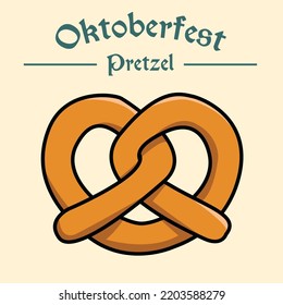 pretzel oktober festival element vector design