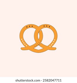 Pretzel Oktoberfest Clean Illustration for design needs, Landing Pages, Animation, Apps, Presentations, Content Creator and other Promotions