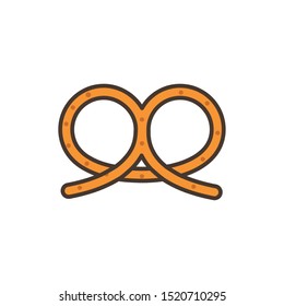 pretzel oktoberfest icon line filled