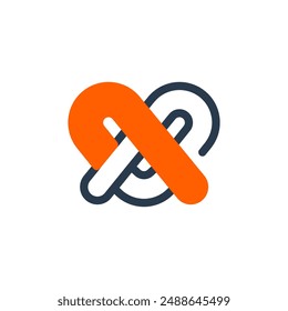 Pretzel for Oktoberfest Vector Icon
