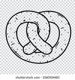 Pretzel on a transparent background