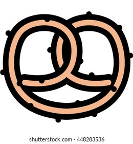 pretzel outline icon