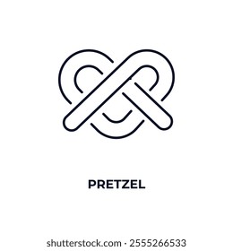 pretzel  outline icon. Linear vector from food concept. Thin line pretzel  icon isolated on white background