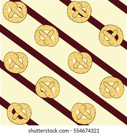 pretzel pattern lines backgound vector illustration