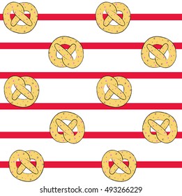 pretzel pattern lines background vector illustration