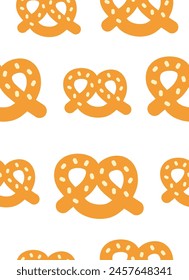 Pretzel pattern on a white background.