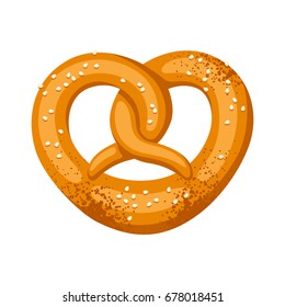 Pretzel salt and soft. Illustration for Oktoberfest.