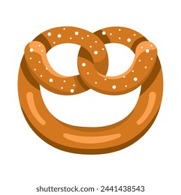 vector de ilustración de comida salada pretzel