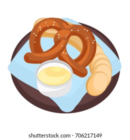 Pretzel with Sausage