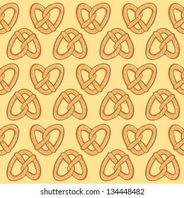 Pretzel seamless pattern