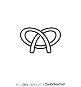 Pretzel Shape Symbolizing Snack Time And Festive Holiday Treat Themes