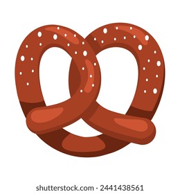pretzel snack crujiente ilustración vector
