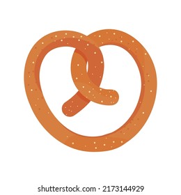 pretzel snack icon isolated vector