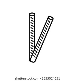 Pretzel sticks icon Symbol mark in Outline style