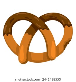 pretzel with sweet chocolate illustration