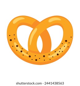 pretzel tasty snack illustration vector